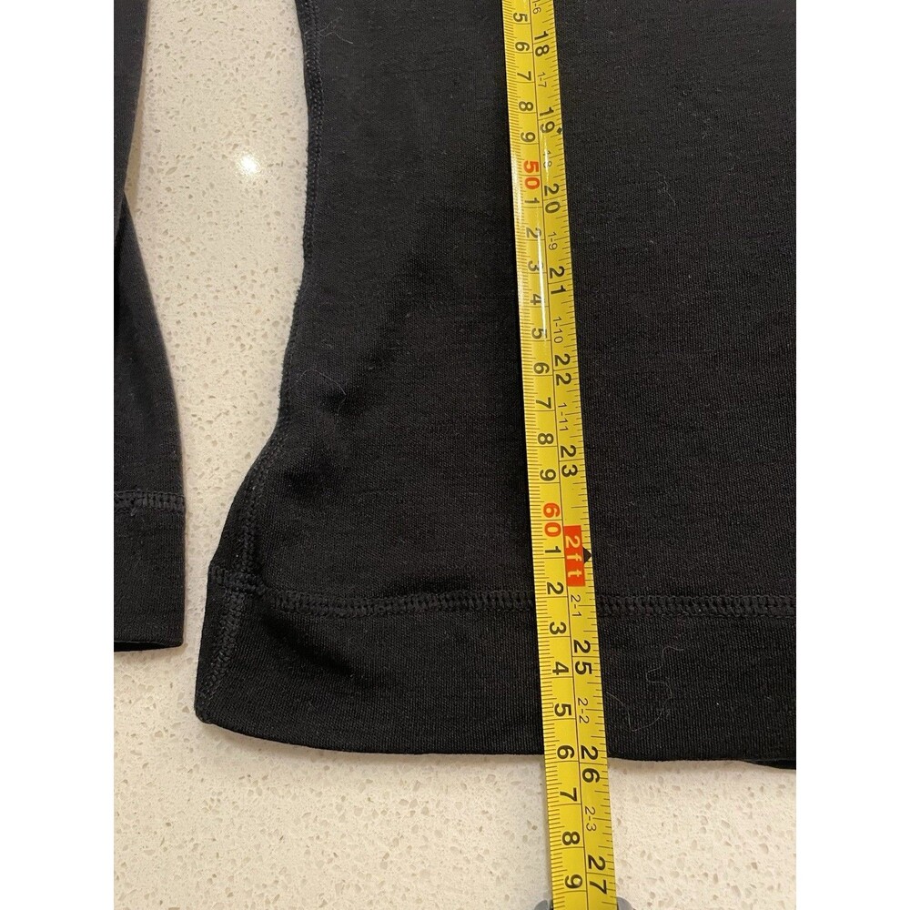 Smartwool Women’s Large 100% Merino Wool Quarter Zip Base Layer Black - Picture 7 of 7